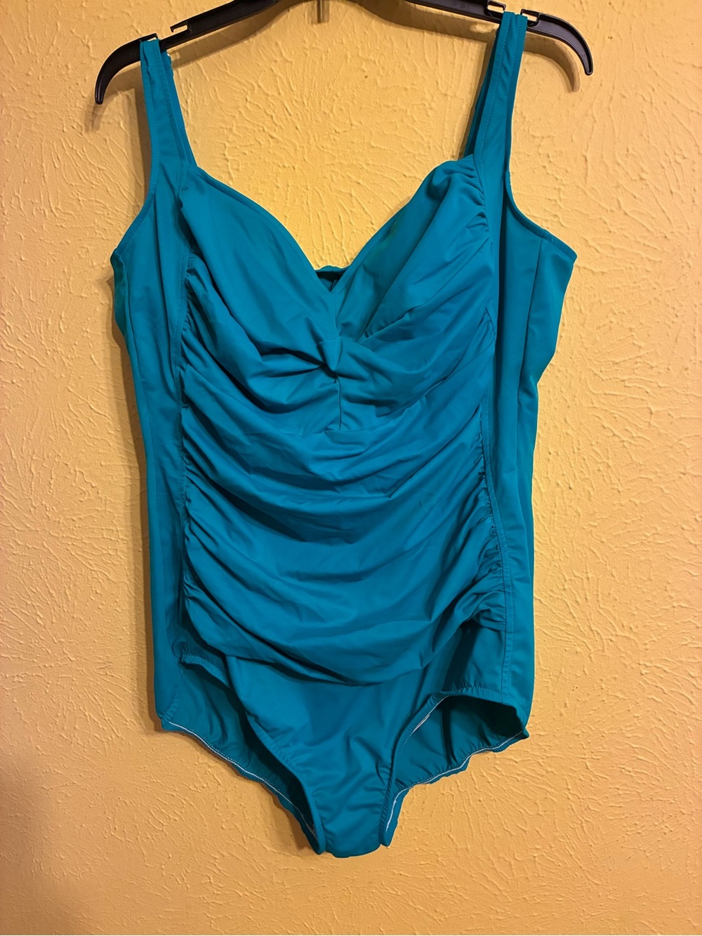 Trimshaper Turquoise Ruched One-Piece Swimsuit - Classic Support